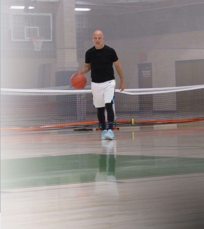 David Shircliff playing basketball